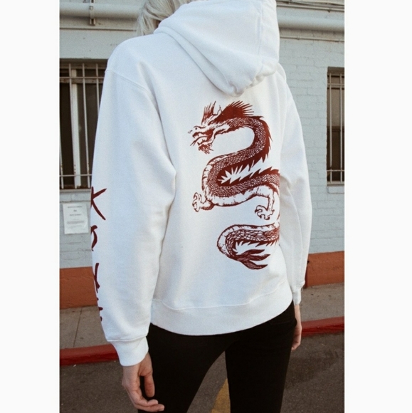 Brandy Melville Tops - Brandy Melville Christy Hong Kong Dragon Hoodie